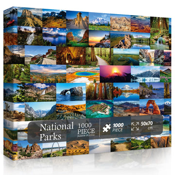 National Parks Puzzle For Adults 1000 Pieces, Landscape Nature Puzzle As National Parks Wall Decor, American Scenery Mountain Ji