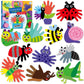 WATINC 12Pcs Spring Insect Handprint Art Craft Bug Crafts Butterfly Dragonfly Summer Springtime DIY Bug Kit Animal Themed Art Su