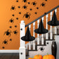 Sumind Halloween Decorations 6 Pcs Hanging Witch Hats With 60 Pcs 3D Bat Spider Stickers, Witch Costume Accessories Floating Witch Hats Halloween Decor(Spider)