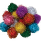 Creativity Street Glitter Poms 2' X 16-Piece Assorted