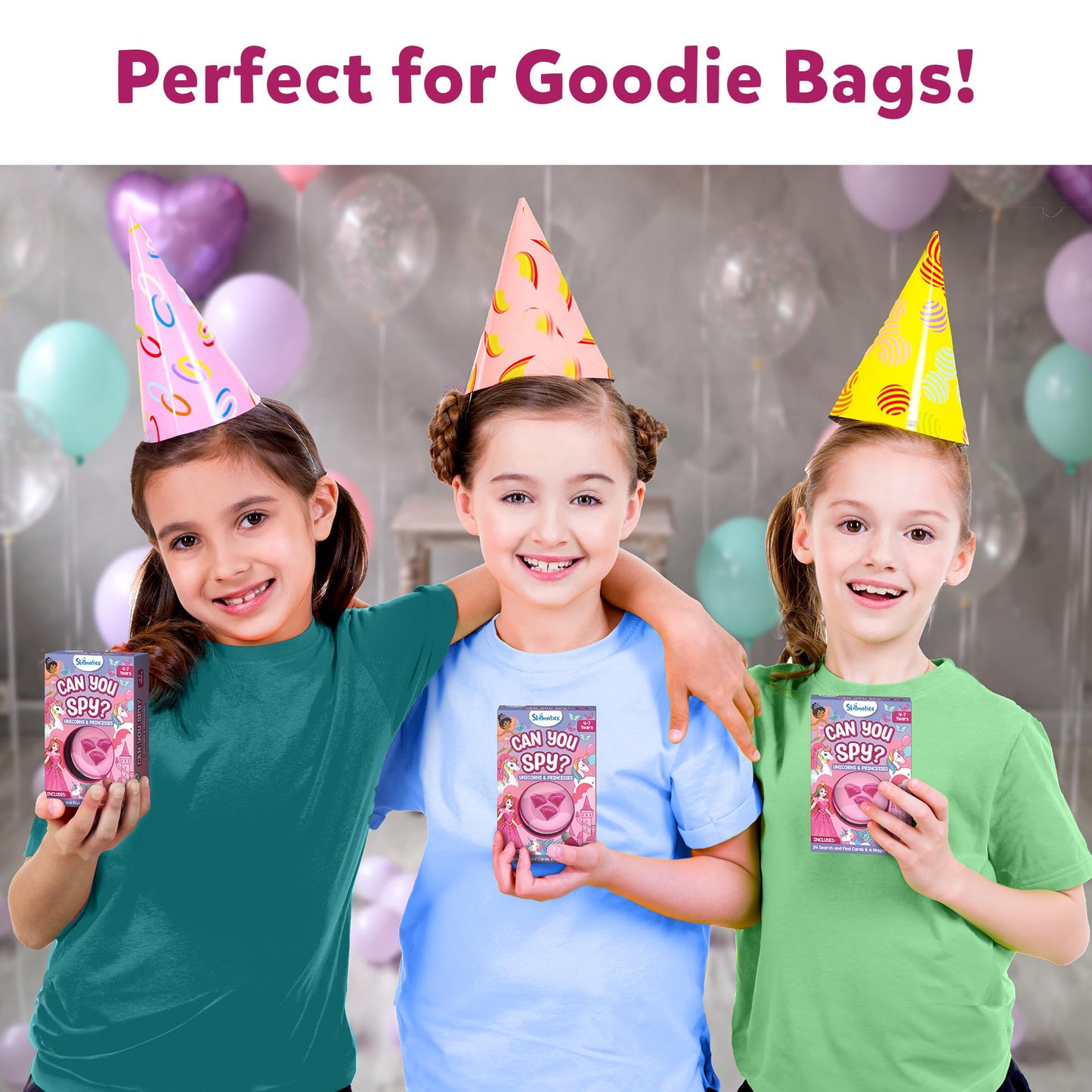 Skillmatics Party Favors (Pack Of 15) - Can You Spy Unicorns & Princesses Cards Set, Pink Goodie Bag, Gifts For Girls, Boys Ages 4, 5, 6, 7