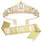 Birthday Tiara Crowns, Tiara For Women Ab Rhinestone, Happy Birthday Queen Tiara For Women, Birthday Crown For Girls, Birthday G