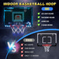Hoperock Indoor Mini Basketball Hoop For Kids, Basketball Hoops Over The Door With Led Lighting, Mini Hoop With Scoreboard & 3 Balls, Basketball Toys Gifts For 5 6 7 8 9 10 11 12 Year Old Boys Girls