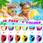 GIFTINBOX Mega Pool Party Beach Favors - 72pcs Toys For Kids Ages 3 4 5 6 7 8 Balls Bulk, Sand Toys, Sunglasses, Bubble Wands, S