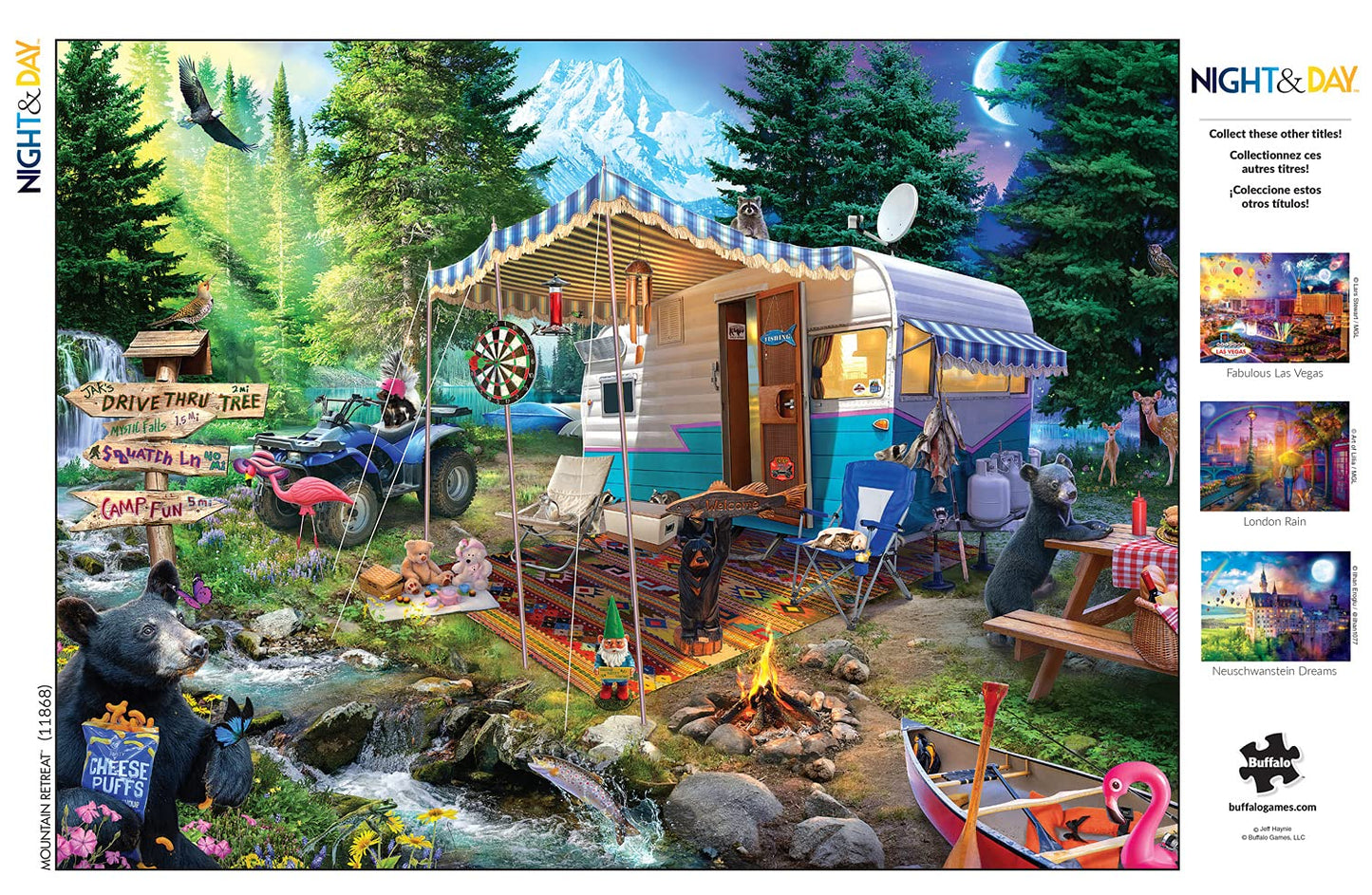 Buffalo Games Mountain Retreat 1000 Piece Jigsaw Puzzle - Large Multicolor Paper Puzzle for Adults - Model 11868