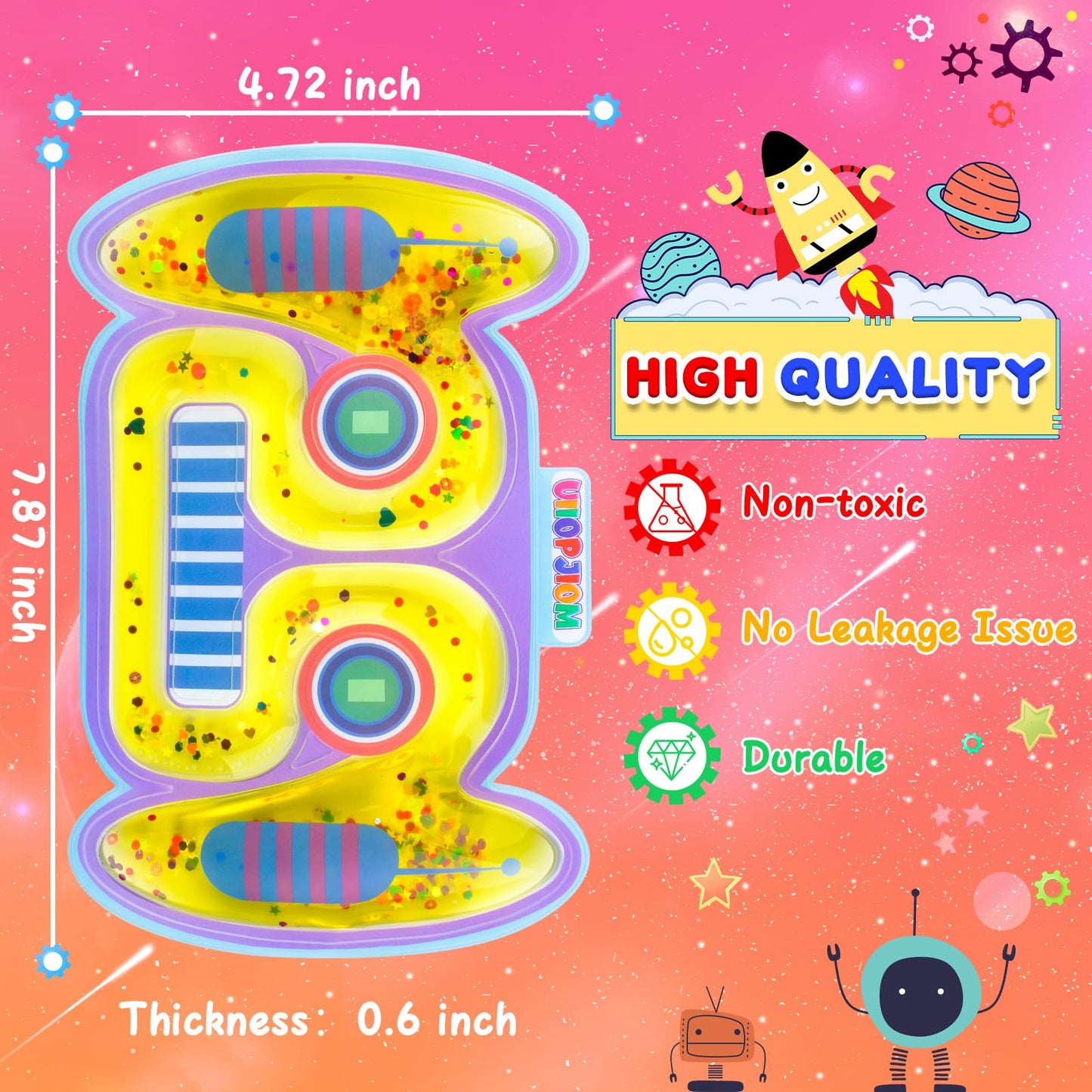 Uiiopjiom 2Pc Autism Sensory Toys Easter Basket Stuffers For Boys, Adhd Autistic Airplane Travel Toys, Cool Squishy Robot Fidget