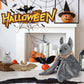 Tezituor Goth Bat Stuffed Animals Set - 32" Gray Plush Toy with 3 Cute Babies, Perfect for Halloween & Christmas Gifts