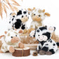 Muiteiur 4 Pcs Cow Stuffed Animals, 10 Inch Soft Cow Plush Toys, Cute Stuffed Cow Dolls For Kids Girls Boys,Gift For Christmas B