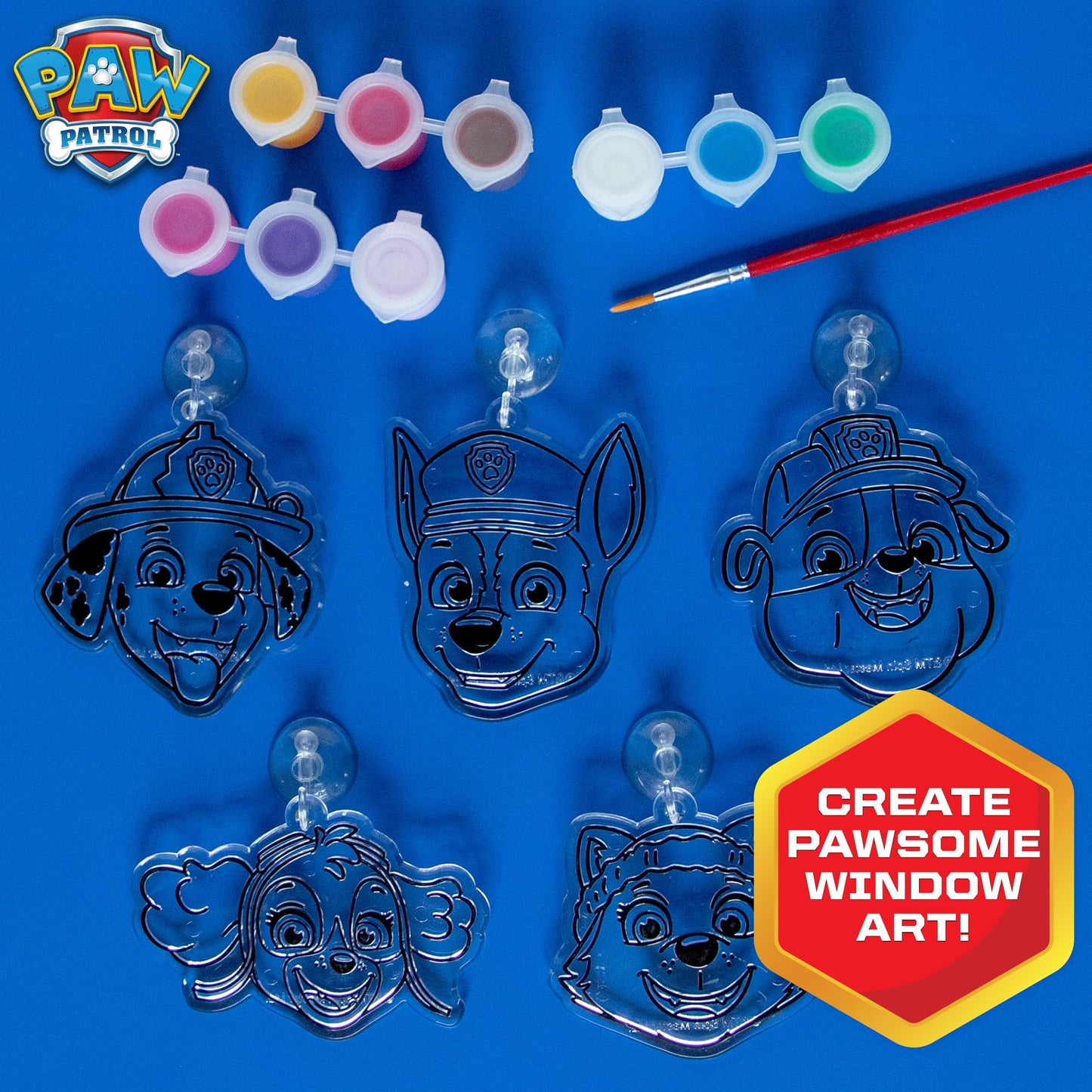 Paw Patrol Window Art, Makes 5 Paw Patrol Suncatchers of Rubble, Everest, Marshall, Chase, Skye, Paw Patrol Suncatchers, Paw Pat