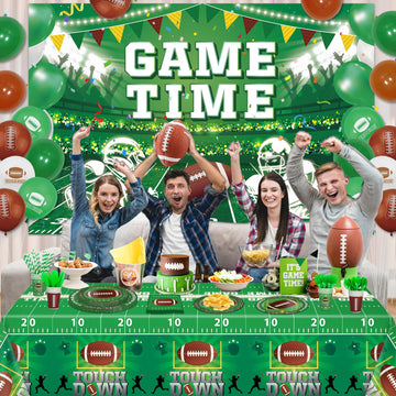 204 Pack Football Birthday Party Decorations Football Party Supplies Tailgate Party Decor Sports Game Tableware Set - Football T