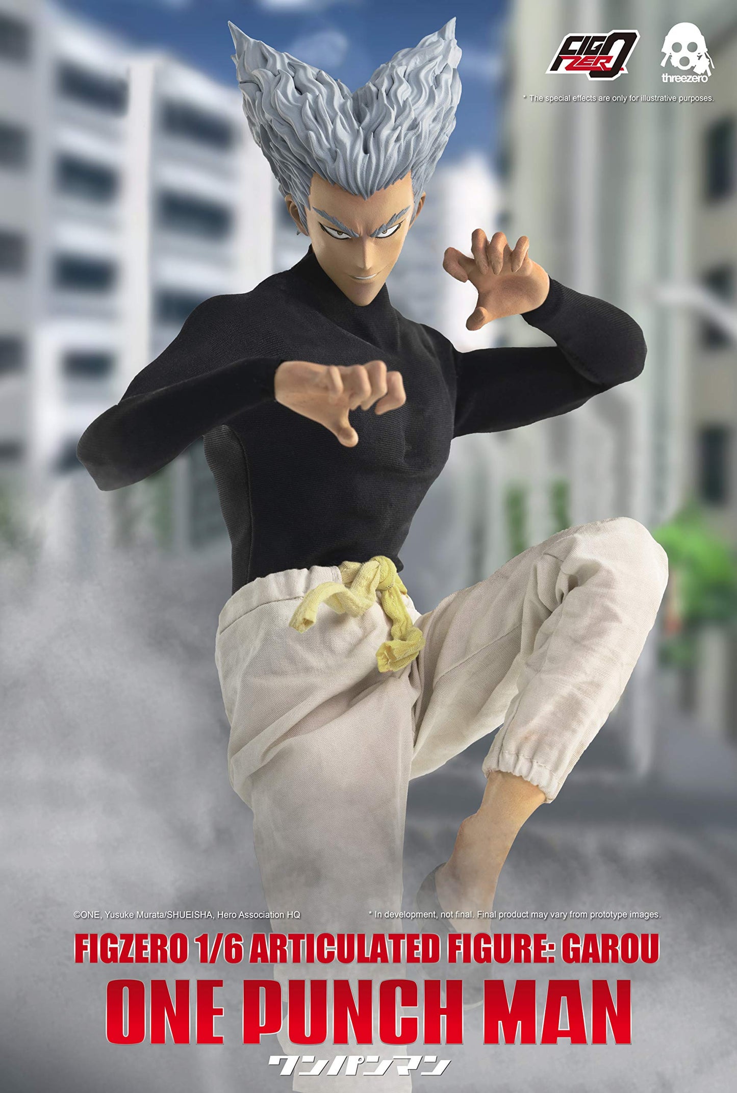 Threezero One-Punch Man: Garou (Season 2) 1:6 Scale Figzero Collectible Figure, Multicolor