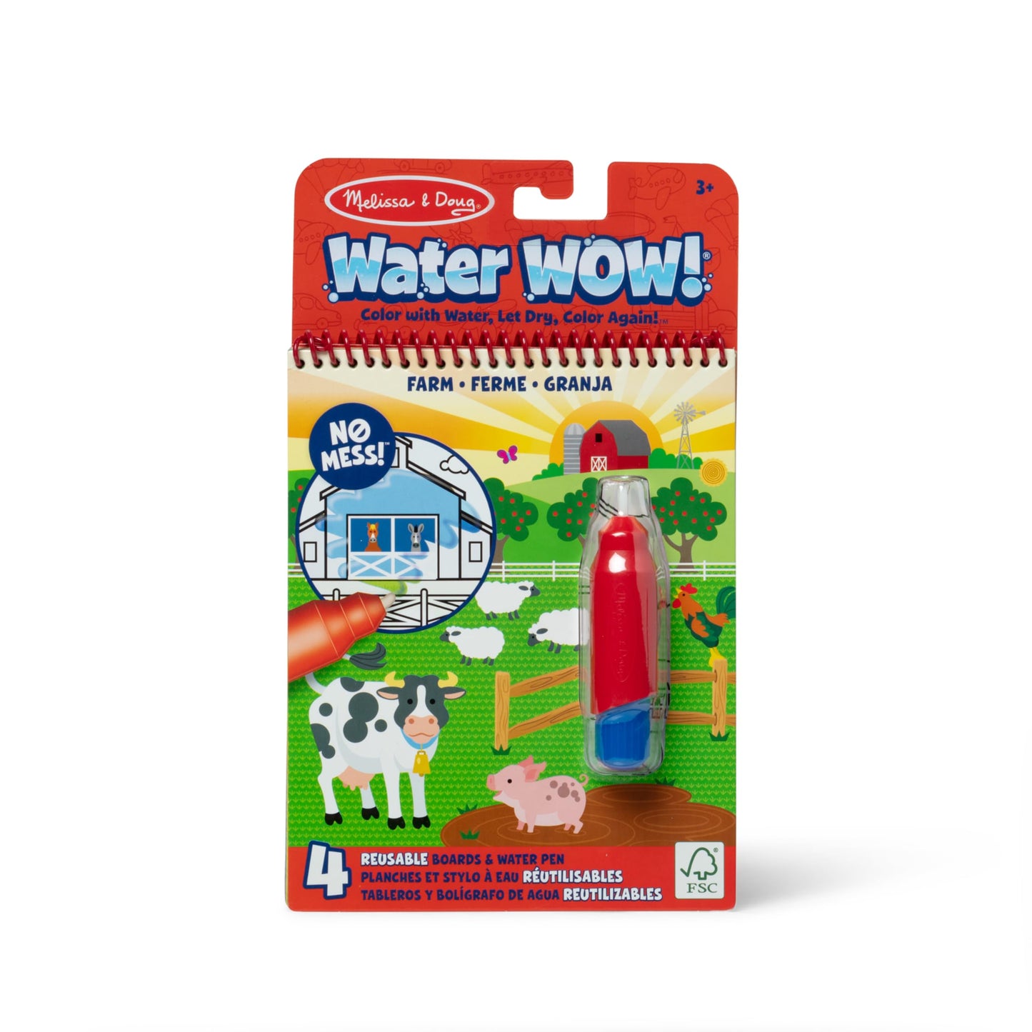 Melissa & Doug Water Wow! On The Farm - Stocking Stuffers, Children'S Paint , Activity Books For Toddlers And Kids Ages 3+