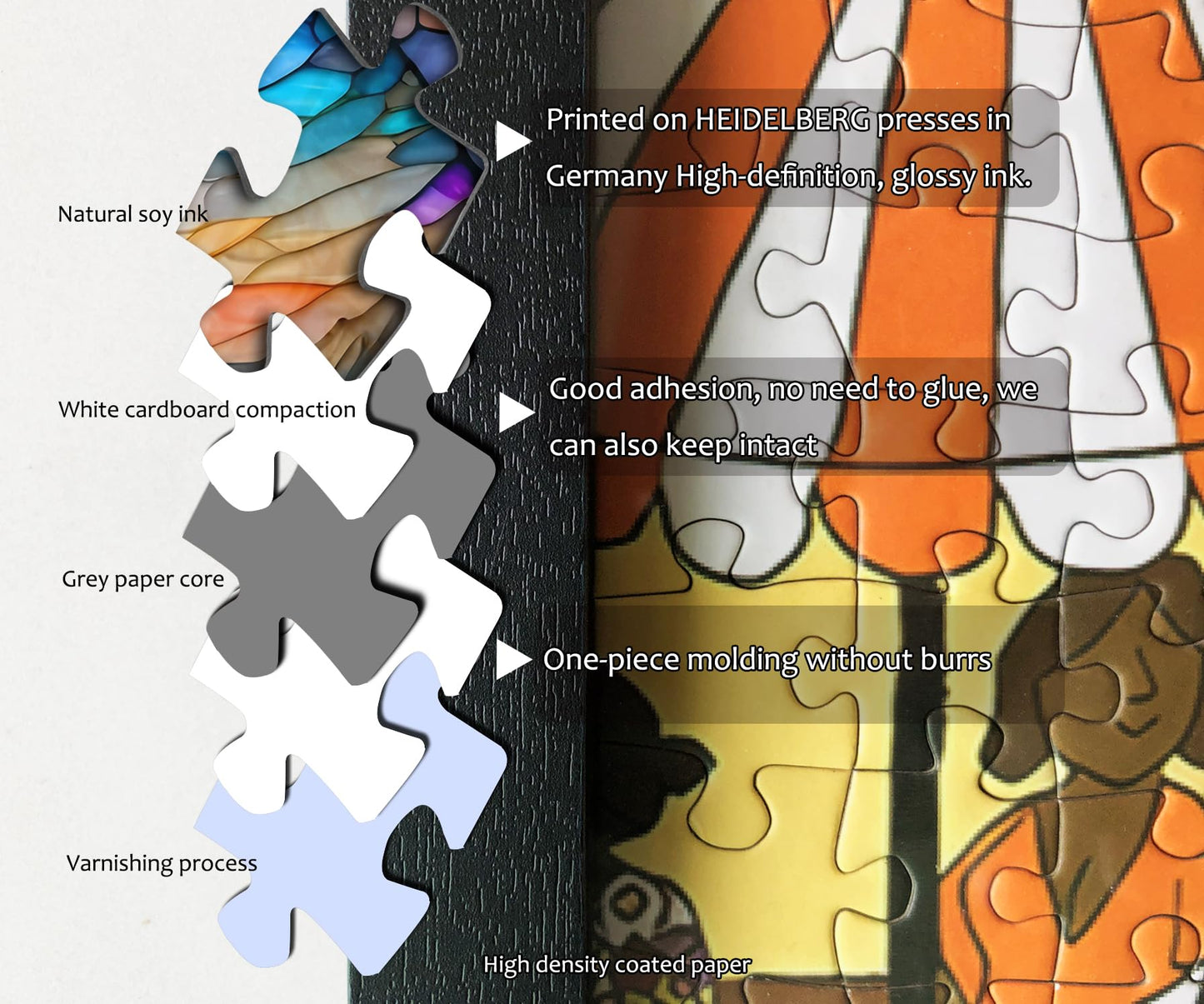 Stained Glass Flower Puzzles for Adults 1000 Pieces, Fit Together Perfectly, No Dust, Art Floral Jigsaw Puzzles 1000 Pieces, Cha