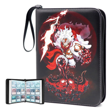Trading Card Binder for One Piece Card Game 9 Pocket with 50 Sleeves up to 900 Cards One Piece TCG Card Binder Waterproof Card Storage Bag with Sleeves one piece for card Display Case