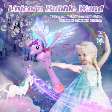 Dolanus Bubble Wands For Kids Toys Ages 3 4 5 Year Old Girl: Unicorn Toys Princess Wand, Toddler Girl Toys Age 3 4-5 6 Years Old