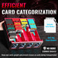 Binirin Trading Card Storage Box for Commander Display, 3000+ MTG Deck Box With 4 Toploaders & Supporters, PU Leather Case Fits