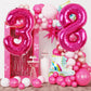 Toniful 40 Inch Hot Pink Large Numbers Balloon 0-9 Birthday Party Decorations,Foil Mylar Big Number 3 Balloon Digital 3 For Birt