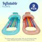 Pool Floats mature-themed Size Lounger with Cup Holder (2 Pack) Inflatable Floats for Swimming Pool Heavy Duty Lounger Floating Recliner Blow Up Floaties Water Floaty Lake Beach Tanning Float