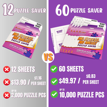 Preserve 10 X 1000, 10000 Pieces Jigsaw Puzzles - Agreatlife Puzzle Saver 60 Sheets - No Stress, No Mess Jigsaw Puzzle Glue Sheets (60 Sheets)