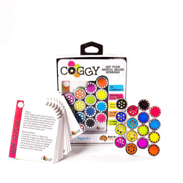 Fat Brain Toys Coggy Puzzle - Medium Black Plastic Toy, Model FA116-1