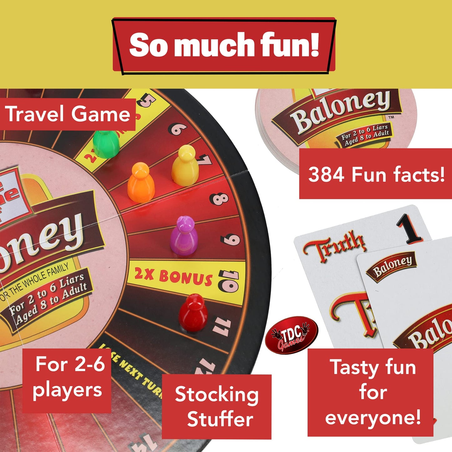 TDC Games The Game of Baloney Family Board Game