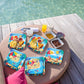 Beach Theme Party Supplies, Summer Pool Pack Includes: Paper Dinner Plates, Dessert Plates, Luncheon Napkins, Cups And Tableclot