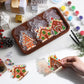 Beeveer 30 Sets Christmas Gingerbread House Suncatchers Window Art Kits, DIY Suncatchers Bulk Crafts Paint Your Own Window Ornam