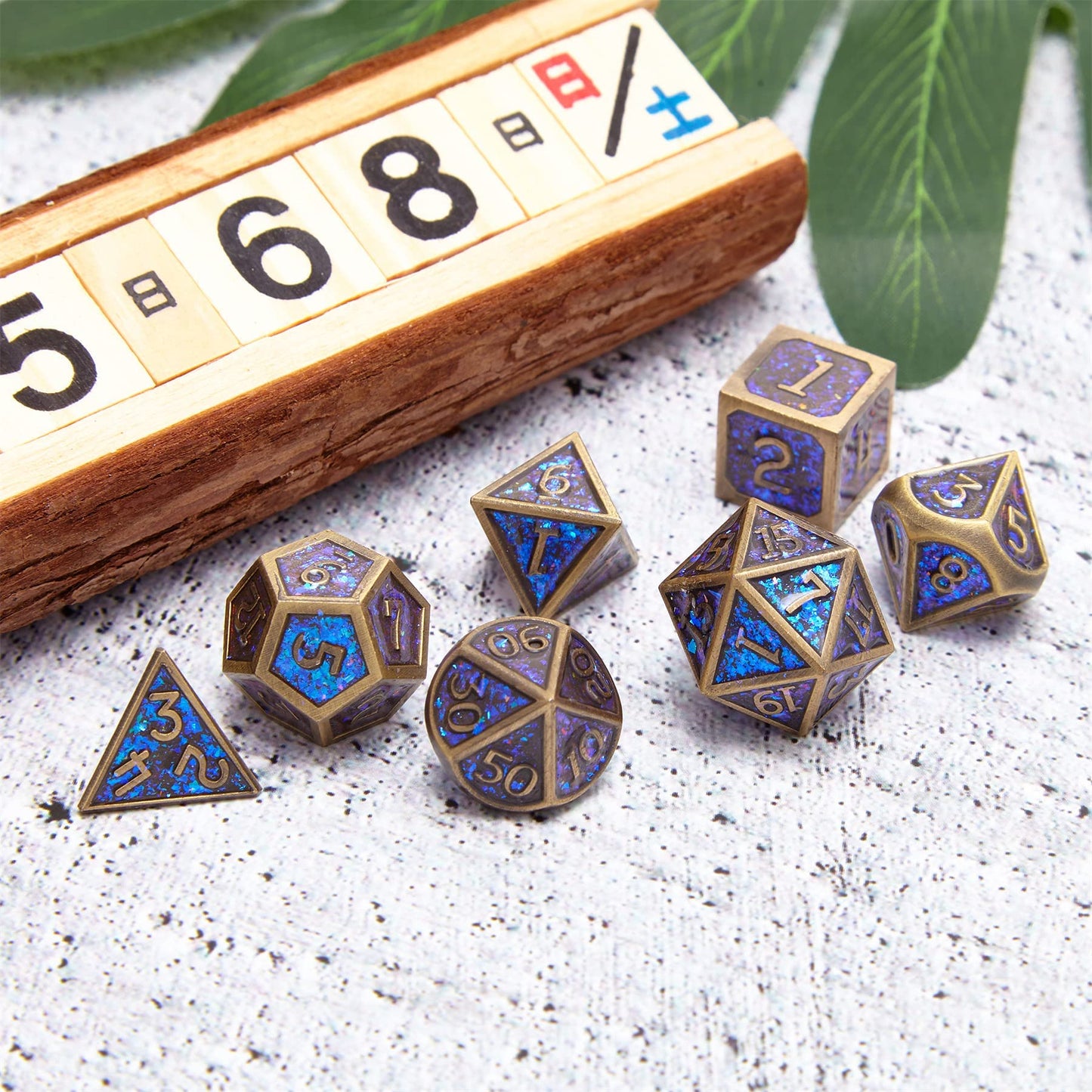 Metal dice Set D&D, 7-Piece Polyhedron DND D20 D12 D10 D8 D6 D4 Dungeons and Dragons Dice Set, Suitable for RPG Game DND dice Se
