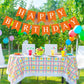 Eaezerav Orange Happy Birthday Banner Sign, Birthday Garland Bunting Banner Tea Party Decorations, Fall Halloween Thanksgiving B