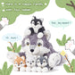 IKASA Mommy Wolf Stuffed Animal Set, 18" Soft Plush Toy, Gray Polyester, Includes Mom & Mini Baby Wolves