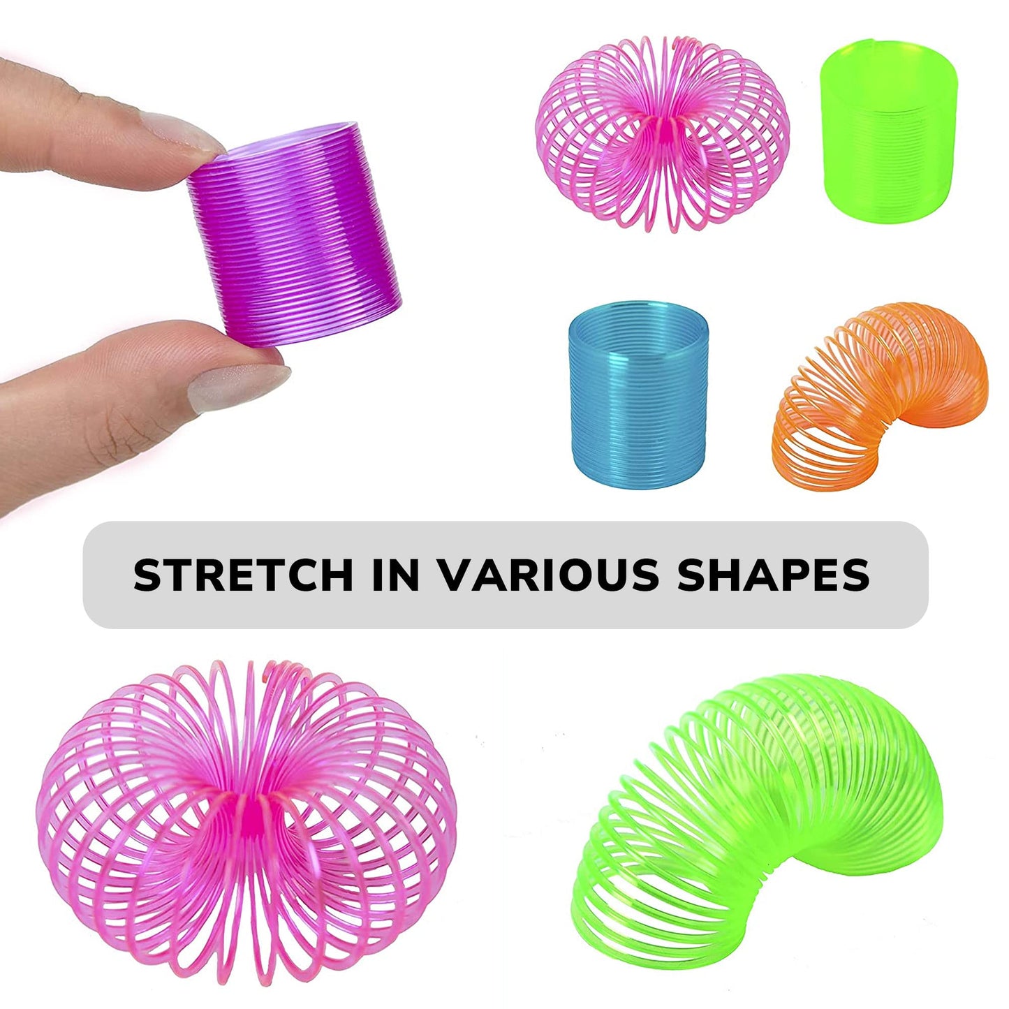 Coil Spring Toy - 25 Pcs - Kids Party Favor - Bulk Coil Springs For Party Favors - Easter Egg Fillers - Goodie Bag Supplies - Pinata Stuffers - Bulk Gifts For Kids - Classroom Prizes