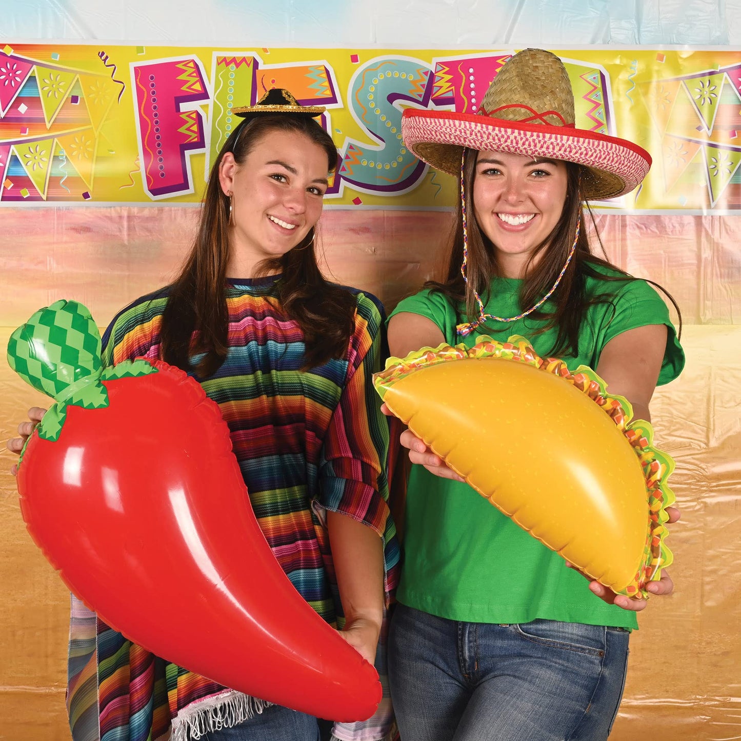 Beistle Large Novelty Inflatable Plastic Chili Pepper Decoration Blow Up Accessories for Mexican Theme Cinco De Mayo Fiesta Birt