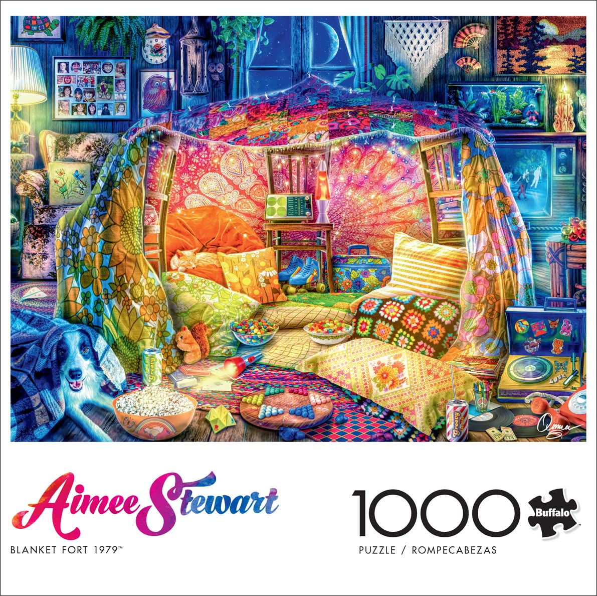 Buffalo Games Blanket Fort Jigsaw Puzzle - 1000 Pieces, Large, Multicolor, Model 12731, Perfect for Game Nights