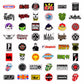 BulbaCraft Classic Rock Stickers - Vinyl Decals for Water Bottles & Laptops, 60s-90s Rock Bands, White, Model 12