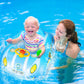 Baby Pool Float with Canopy: Baby Floats for Infants Toddler 6-48 Months Qoosea Swimming Floaties with UPF50+ Sun Protection & Toy Play Steering Wheel & Patch Kit (Blue)