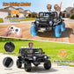 Hikole 24V 2 Seater Ride on Car - Kids XL Electric Car with 20 Wide Seat, Remote Control, LED Lights, Spring Suspension, Bluetoo