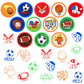 Cinrobiye 24 Pcs Sports Themed Stampers for Kids