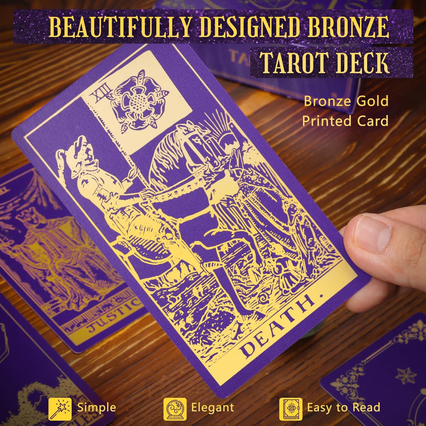 Hihealer 78 Tarot Cards Deck With Guide Book And Linen Carry Bag, Classic Original Tarot Cards For Beginners To Experts, Witchy
