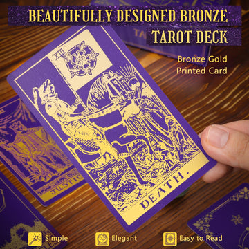 Hihealer 78 Tarot Cards Deck With Guide Book And Linen Carry Bag, Classic Original Tarot Cards For Beginners To Experts, Witchy