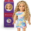 American Girl Truly Me 18-Inch Doll #115 With Gray Eyes, Curly Blonde Hair, Light Skin, Tie Dye T-Shirt Dress, For Ages 6+
