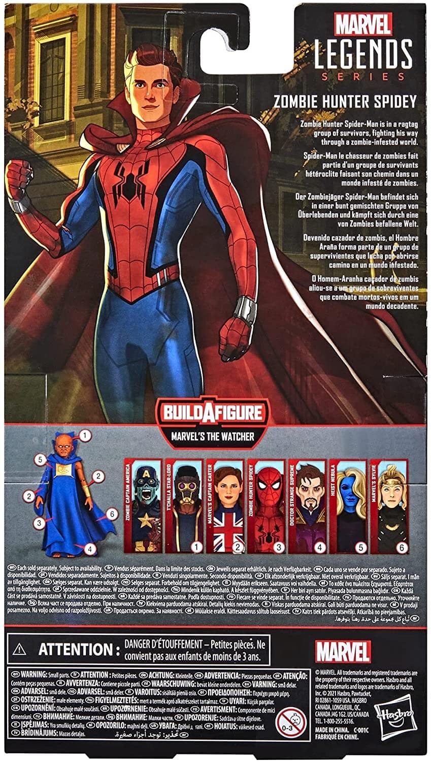 Avengers Marvel Legends Series 6-Inch Scale Action Figure Toy Zombie Hunter Spidey, Premium Design, 1 Figure, 3 Accessories, And Build-A-Figure Part