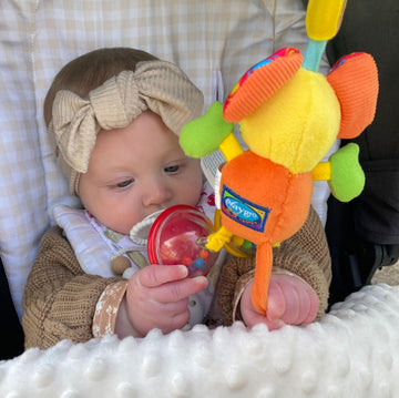 Playgro Dingly Dangly Mimsy Rattle Mirror Feet’S Baby Hanging Toys - Development Toy For Baby 0+ Months - Multi Sensory Infant Toys For Early Learning & Stimulation With Soft Textured Fabric