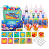 Magic Water Elf Toy Kit with Tablecloth - Aqua Fairy Water Gel Kit for Kids 14 Magic Gels + 12 Molds Create Squishy Water Pets C