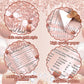 ZOIIWA Birthday Game Cards Set - 50 Pcs Pink Sprinkles with 10 Pre Pointed Pencils for Teen Girls Sleepover Party