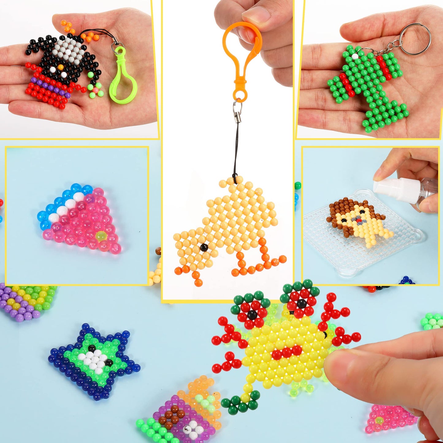 Eenua Non-Iron Fuse Beads Kit 3220 Pcs Beads in 32 Colors Unlimited Creativity Starter Kit