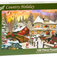 Vermont Christmas Company Country Holiday Jigsaw Puzzle 100 Piece - Christmas Puzzle With Large Pieces For Kids & Adults - 19' X 13 '