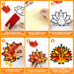 30 Sets Fall Thanksgiving Suncatchers Craft Kit DIY Turkey Window Stained Glass Effect Paper Thankful Autumn Home School Classro