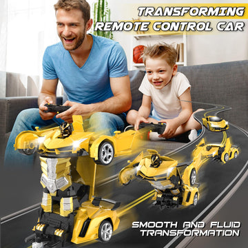 Yotoy Remote Control Car Toys - Transform Rc Cars For Kids, One Button Transformation, 360 Degree Rotating Drifting, 2.4Ghz & 1: