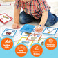 Torlam CVCC & CCVC Word Games - Sight Words Flash Cards for Kids, Phonics Learning, Speech Therapy, Small Size, White