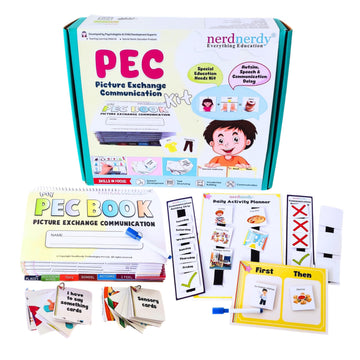 Nerdnerdy Pec Kit - Picture Exchange Communication Kit Level 1/Speech Delays/Autism Toys/Visual Schedule Weekly Planner/Sensory 